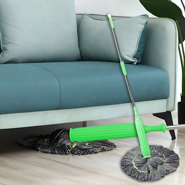 Mop cu Stoarcere Automată prin Rotire, Fără Găleată, Putere Mare de Absorbție – Curățenie Rapidă și Mâini Curate