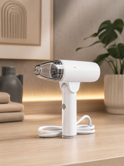 Fier de Călcat cu Abur Portabil VISURON 1500W, Încălzire Rapidă 30s, Pliabil, Compact – Ideal pentru Acasă și Călătorii