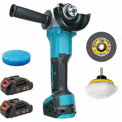 Flex Profesional Fără Fir 48V, Motor Brushless, 2 Acumulatori 5Ah, Discuri Tăiere & Polish Incluse, Cutie Transport