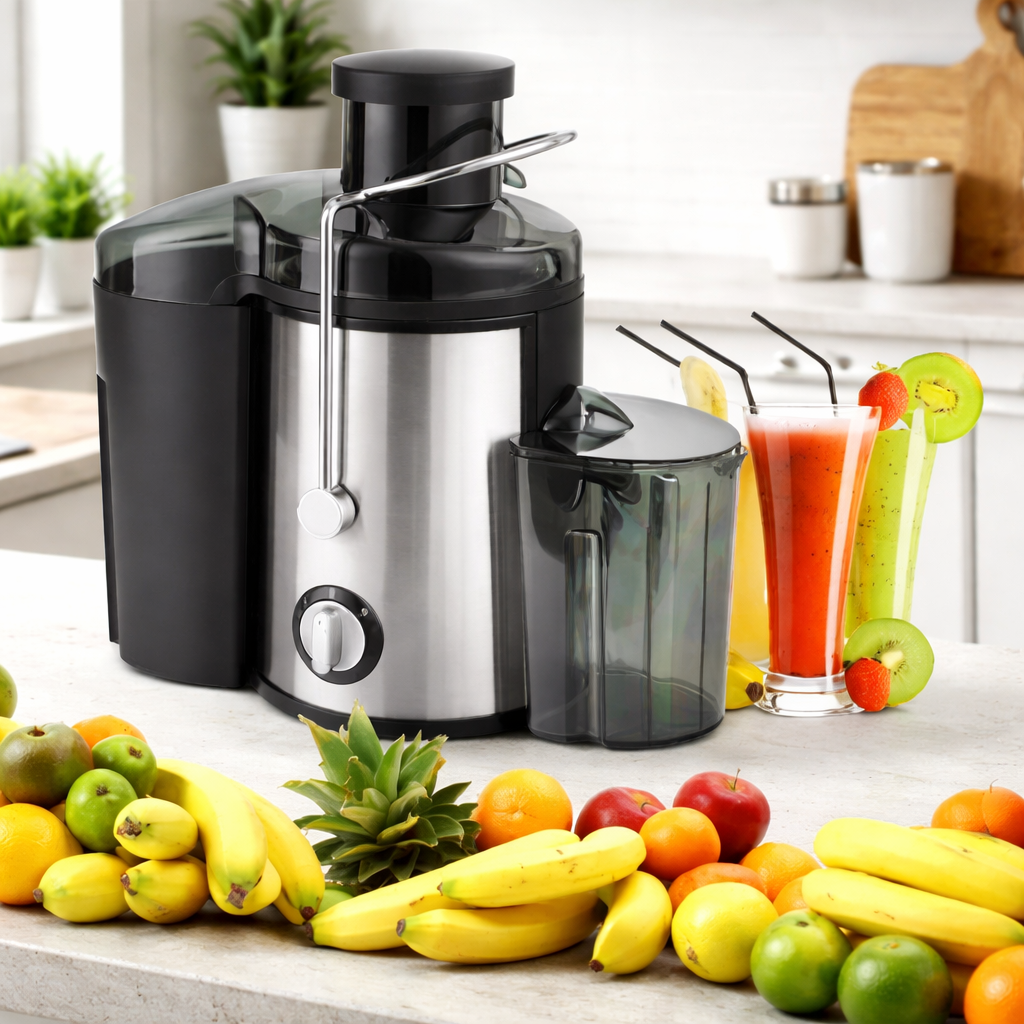 Storcător Electric Centrifugal de Fructe și Legume - 1400W si 2 Viteze, 600ml Suc