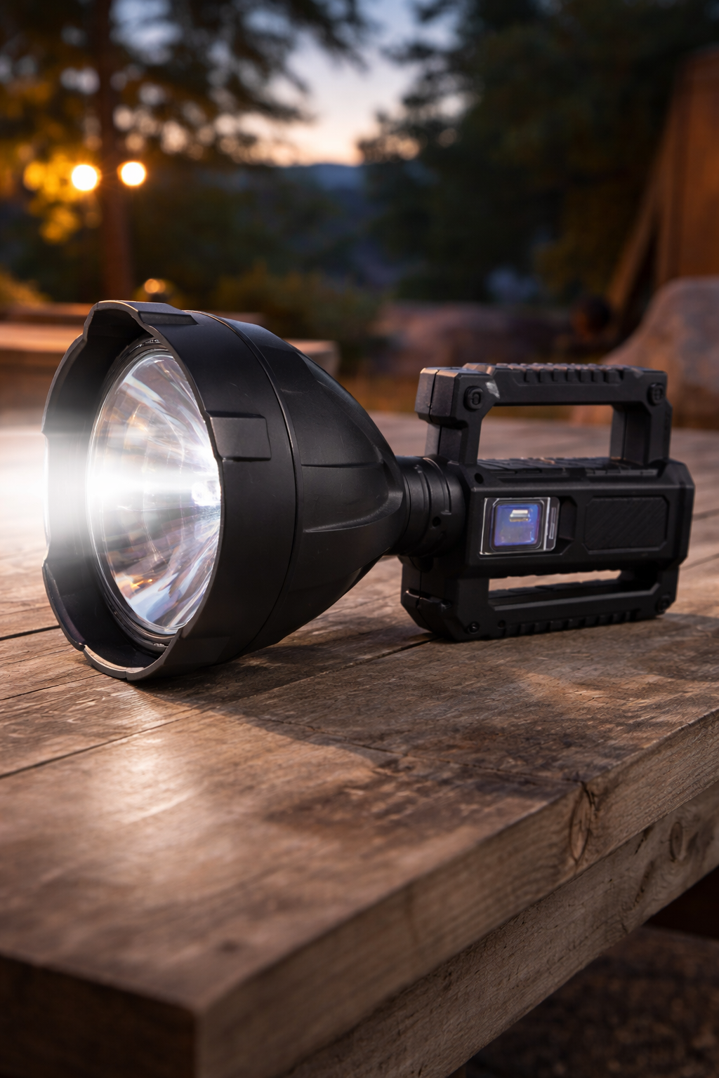 Lanterna LED, 31 cm, încărcare USB, trepied inclus