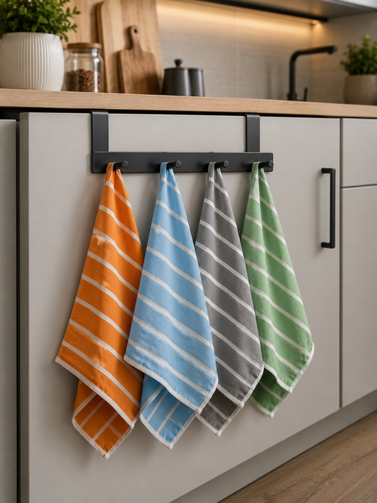 Set 4 Lavete XXL Din Fibra Naturala de Bambus 35x35 cm  – Curăță Fără Detergenti, Reutilizabile