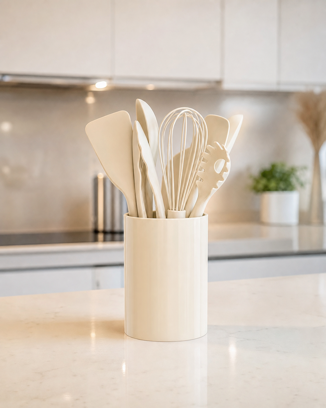 Set Ustensile Bucătărie 21 Piese din Silicon – Roz, Antiaderent, Design Modern