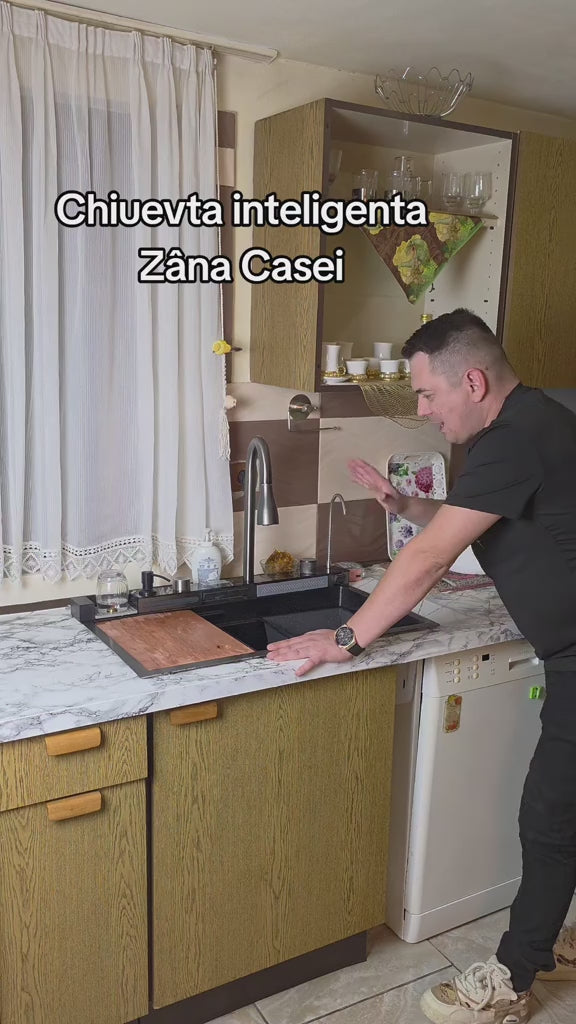 Chiuveta de Bucătărie Multifuncțională din Oțel Inoxidabil cu Afișaj Digital